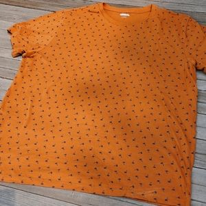 Old Navy Orange Palm Tree Print T-shirt